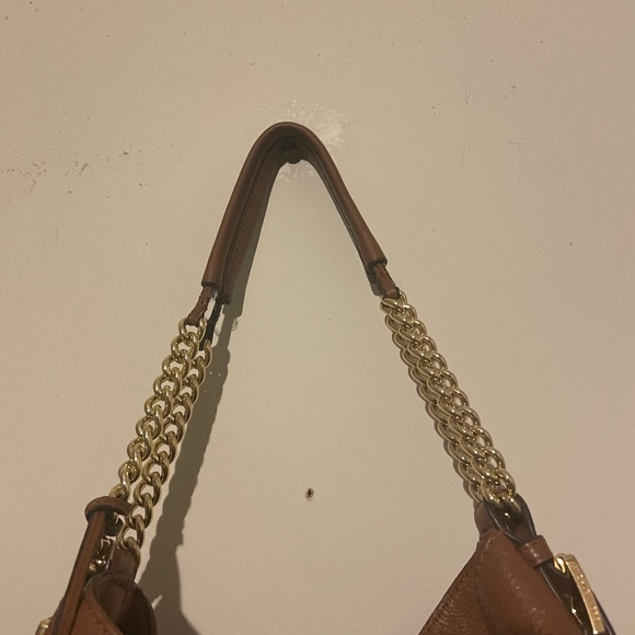 Michael Kors cognac pebbled leather hobo bag w hang tag - Picture 8 of 16